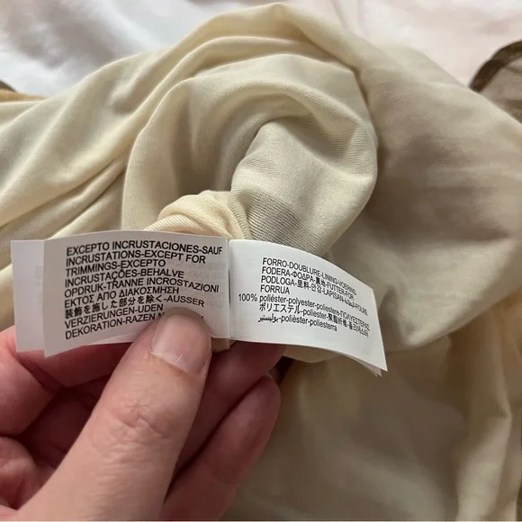 NWT Zara Tie Dye Cowl Neck Maxi Slip Dress Jewel Bead Detailing Medium Green - Picture 10 of 12